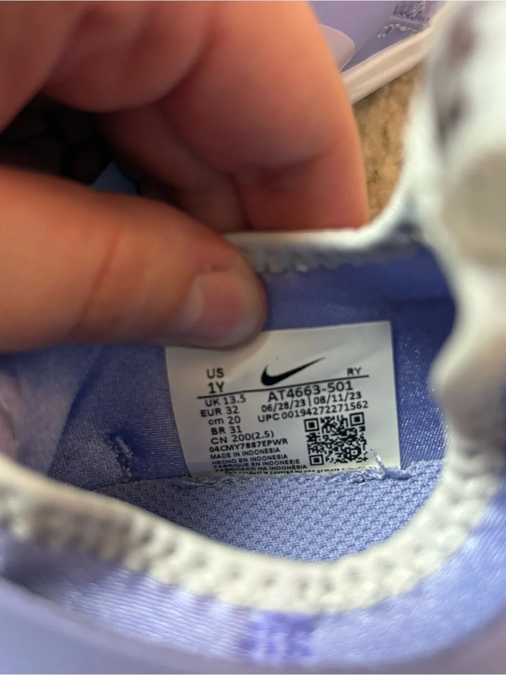 Nike Kids Lilac Slip-On Flex Runner Sneakers with White Swoosh - Picture 3 of 7